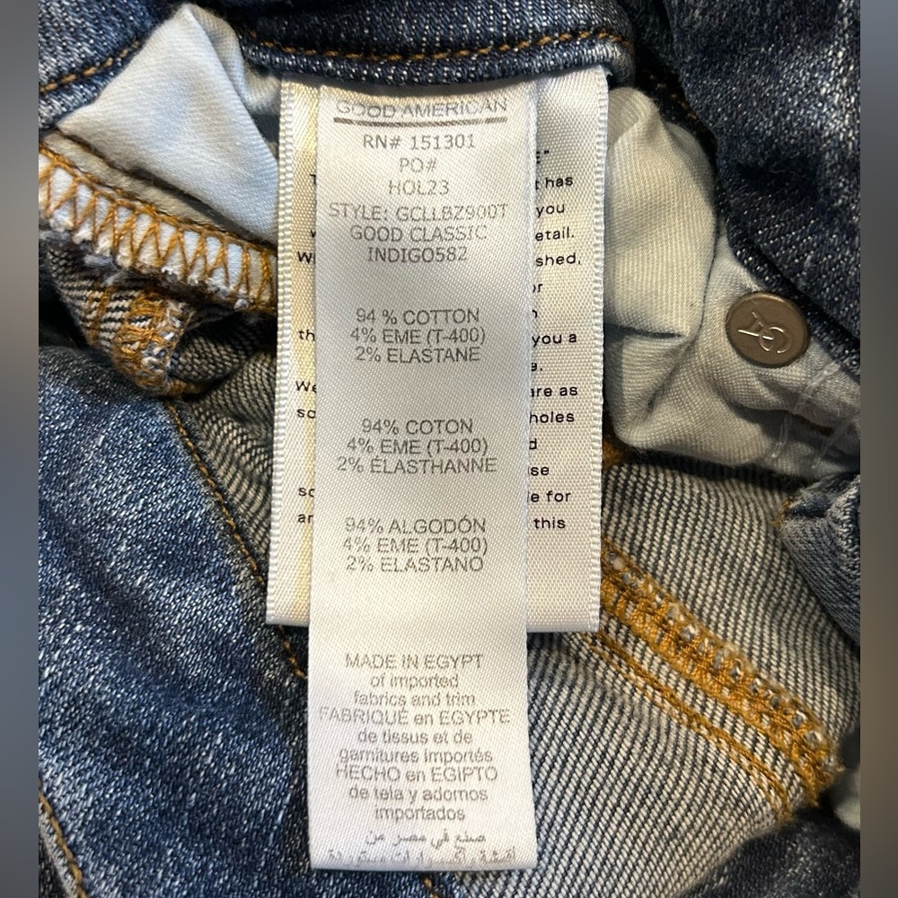 Good American Good Classic Jeans Straight Fit Women’s Size 14 - Picture 5 of 7